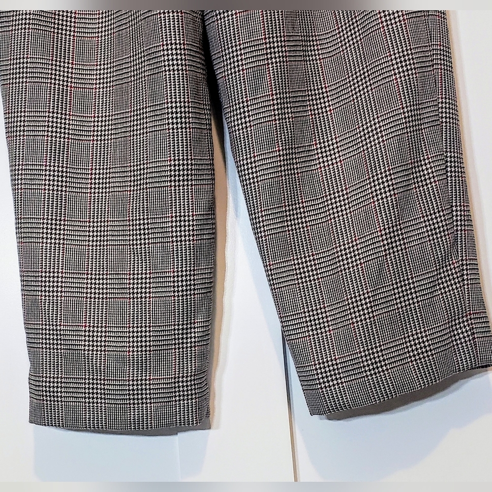 Talbots Vintage Plaid Wool Italian Fabric Trousers Pants Lined Size 12P - Picture 13 of 13